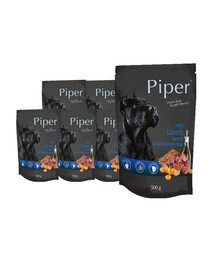 DOLINA NOTECI PIPER s jehněčím, mrkví a hnědou rýží, konzerva pro dospělé psy 10x500 g
