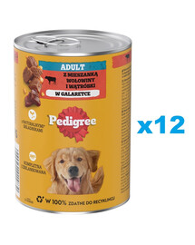 PEDIGREE Adult 12x400g mokré krmivo pro psy v želé