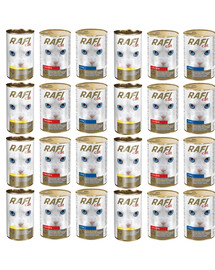 RAFI Adult Mix příchutě 24x415 g mokré krmivo pro kočky