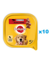 PEDIGREE Adult vanička 10x300 g krmivo pro psy s hovězím masem a játry v pěně