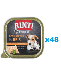 RINTI Feinest Poultry Pure&Rice 48x150 g