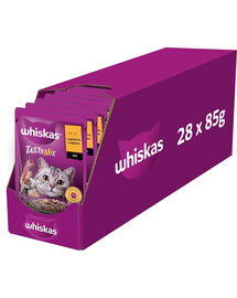 WHISKAS sáček pro dospělé kočky 28x85g mokré krmivo v omáčce s jehněčím a krůtím masem