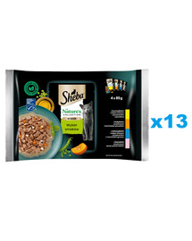 SHEBA Nature’s Collection výběr příchutí 52x85 g kompletní krmivo pro dospělé kočky v omáčce, kousky s kuřecím masem, krůtím, tuňákem, lososem