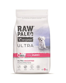 RAW PALEO Ultra Pork Mini Puppy 8 kg granule pro štěňata malých plemen vepřové maso