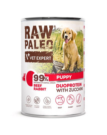 RAW PALEO Beef Rabbit Puppy 400g hovězí mokré krmivo s králíkem pro štěňata
