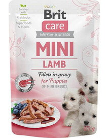 BRIT CARE Mini Puppy Pouch Lamb 24x85g s jehněčím pro štěňata malých plemen