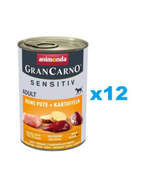 ANIMONDA Grancarno Sensitiv Krůtí a brambory 12x400 g