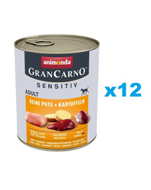 ANIMONDA Grancarno Sensitiv Krůtí a brambory 12x800 g