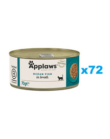 APPLAWS Cat Adult Ocean Fish in Broth 72x70 g