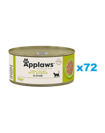 APPLAWS Cat Tuňák a mořské řasy ve vývaru 72x156 g