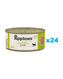 APPLAWS Cat Adult Tuňák a mořské řasy ve vývaru 24x156 g