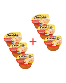 INABA Cat Dashi Delights Kuřecí maso, tuňák a losos 6x70 g