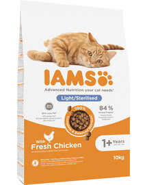 IAMS for Vitality snížený obsah tuku pro dospělé kočky po sterilizaci 10 kg