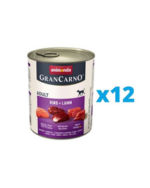 ANIMONDA GranCarno Adult hovězí & jehně 12 x 800 g