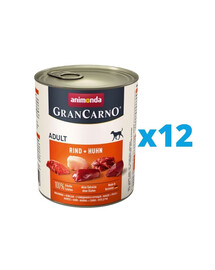 ANIMONDA GranCarno Adult Hovězí & kuře 12 x 800 g