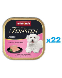 ANIMONDA Vom Feinsten Adult Krůtí a šunka 22x150g