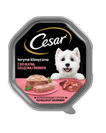 CESAR 150 g kompletní krmivo pro dospělé psy s jemným telecím a drůbežím masem