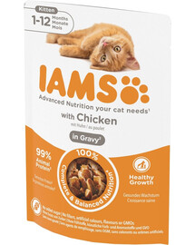 IAMS Cat Kitten Kuře v omáčce 85 g