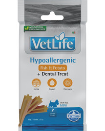 FARMINA Vet Life Dental Treat Hypoallergenic Fish Mini 60 g (7 ks) dentální pamlsek pro psy malých plemen