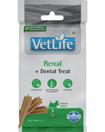 FARMINA Vet Life Dental Treat Renal Mini 60 g (7 szt) dentální pamlsek pro psy malých plemen