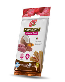 FARMINA N&D Quinoa Dental Treat Skin Coat Venison Medium/Maxi 100 g (7 ks) zubní pamlsek pro střední a velké psy