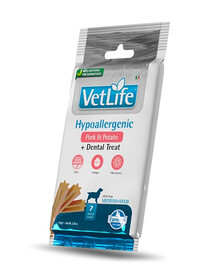 FARMINA Vet Life Dental Treat Hypoallergenic Pork Medium/Maxi 100 g (7 ks) dentální pamlsek pro střední a velké psy