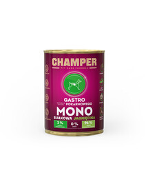 CHAMPER Gastro Jehněčí monoproteinové krmivo pro psy 400 g