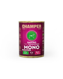 CHAMPER Gastro Hovězí monoproteinové krmivo pro psy 400 g