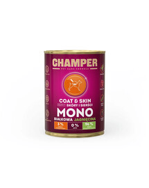 CHAMPER Coat Skin Jehněčí monoproteinové krmivo pro psy 400g