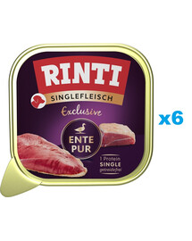 RINTI Singlefleisch Exclusive Duck Čisté monoproteinové krmivo s kachnou 6x150 g