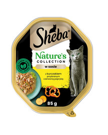 SHEBA Nature's Collection v omáčce s kuřecím masem a paprikami 85 g