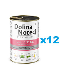 DOLINA NOTECI Premium telecí maso se zeleným hráškem 12x400 g
