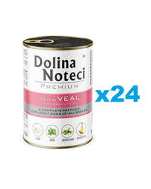 DOLINA NOTECI Premium telecí maso se zeleným hráškem 24x400 g