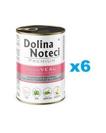DOLINA NOTECI Premium telecí maso se zeleným hráškem 6x400 g