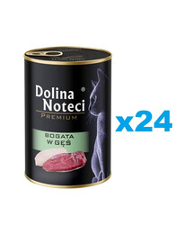 DOLINA NOTECI Premium konzerva husího masa pro kočky 24x400g