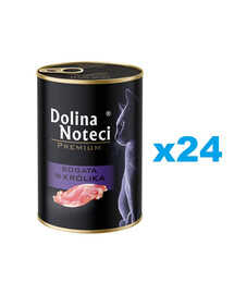 DOLINA NOTECI Prémiové krmivo pro kočky s vysokým obsahem králíka 24x400 g