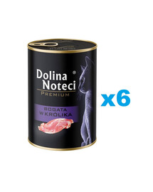 DOLINA NOTECI Premium bohaté na králíka pro kočky 6x400 g