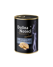 DOLINA NOTECI Premium Sterilised Bohatá s perličkou pro kočky po sterilizaci 400 g