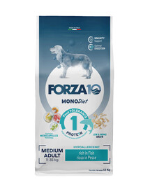 FORZA10 Medium Diet s rybami hypoalergenní krmivo pro dospělé psy středních plemen 12 kg