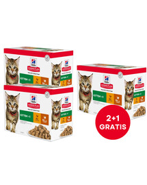 HILL'S Science Plan Feline Kitten Multipack Chicken & Turkey 85 g x12 ks (2+1 ZDARMA)