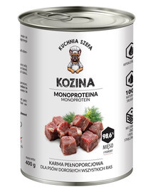 KUCHNIA SZEFA Kozina Monoproteinová krmivo pro psy všech plemen 400 g