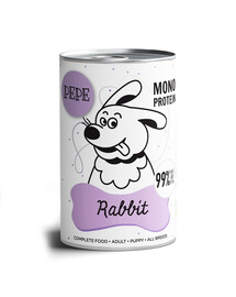 PAKA ZWIERZAKA PEPE Rabbit (králík) 800g monoproteinová krmiva