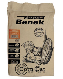 BENEK Super Corn Cat kukuřičné stelivo Natural 15,7 kg