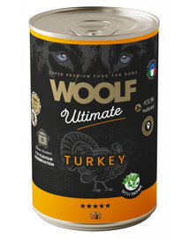WOOLF Ultimate Adult Dog Turkey and Thyme 400g vlhká krmiva s krůtím masem a tymiánem pro psy