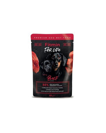 FITMIN For Life Adult and Puppies Beef 85 g  kapsičky s hovězím masem v omáčce pro štěňata a dospělé psy