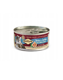 CARNILOVE Cat turkey salmon Karma s krůtím a lososem pro kočky 100 g
