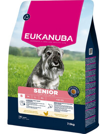 EUKANUBA Senior Small Breeds Chicken 7,5 kg krmivo pro starší psy malých plemen bohaté na čerstvé kuřeci maso