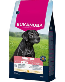 EUKANUBA Senior Large Breeds Chicken 15 kg krmivo pro starší psy velkých plemen bohaté na čerstvé kuřecí maso
