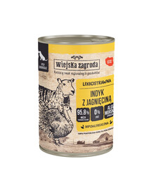 WIEJSKA ZAGRODA Krůta s jehněčím krmivo pro psy 400 g