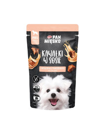 PAN MIŠKO Kousky v omáčce Telecí s králíkem krmivo pro psy 150 g